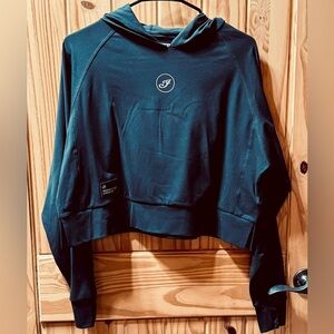 SG Women's Black Crop Hoodie Performance Sweater